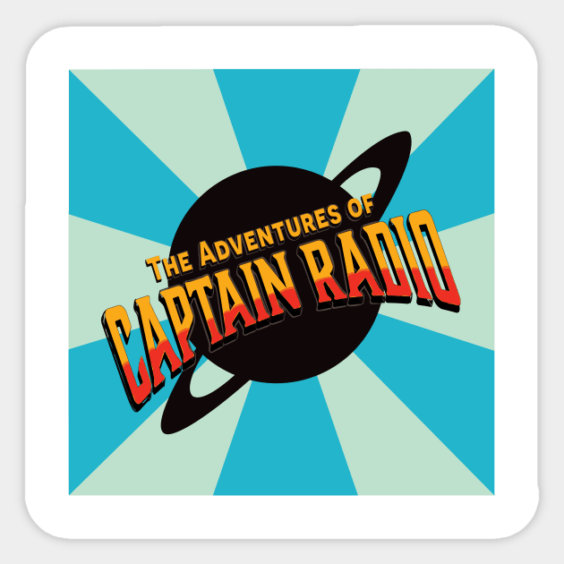 The Adventures of Captain Radio Podcast Logo with Background Sticker by Obscure Studios